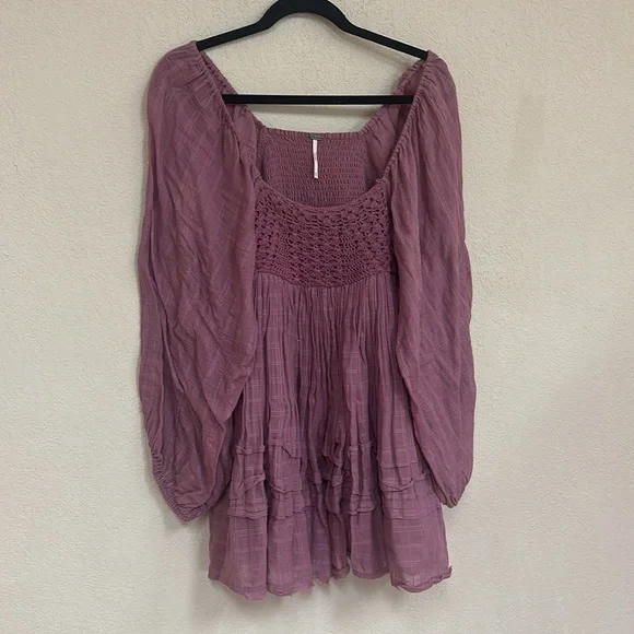 Free People womans BOHO Rose Mini Dress size XS - Picture 4 of 5